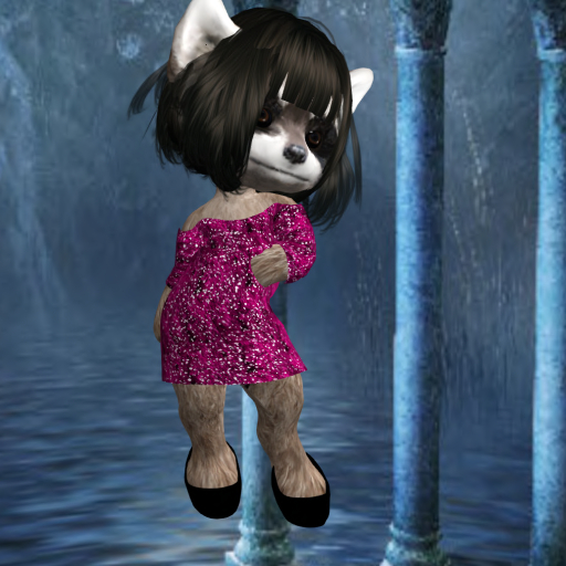 Second Life Marketplace *TW* Hot Pink Glitter Cocktail Dress Final